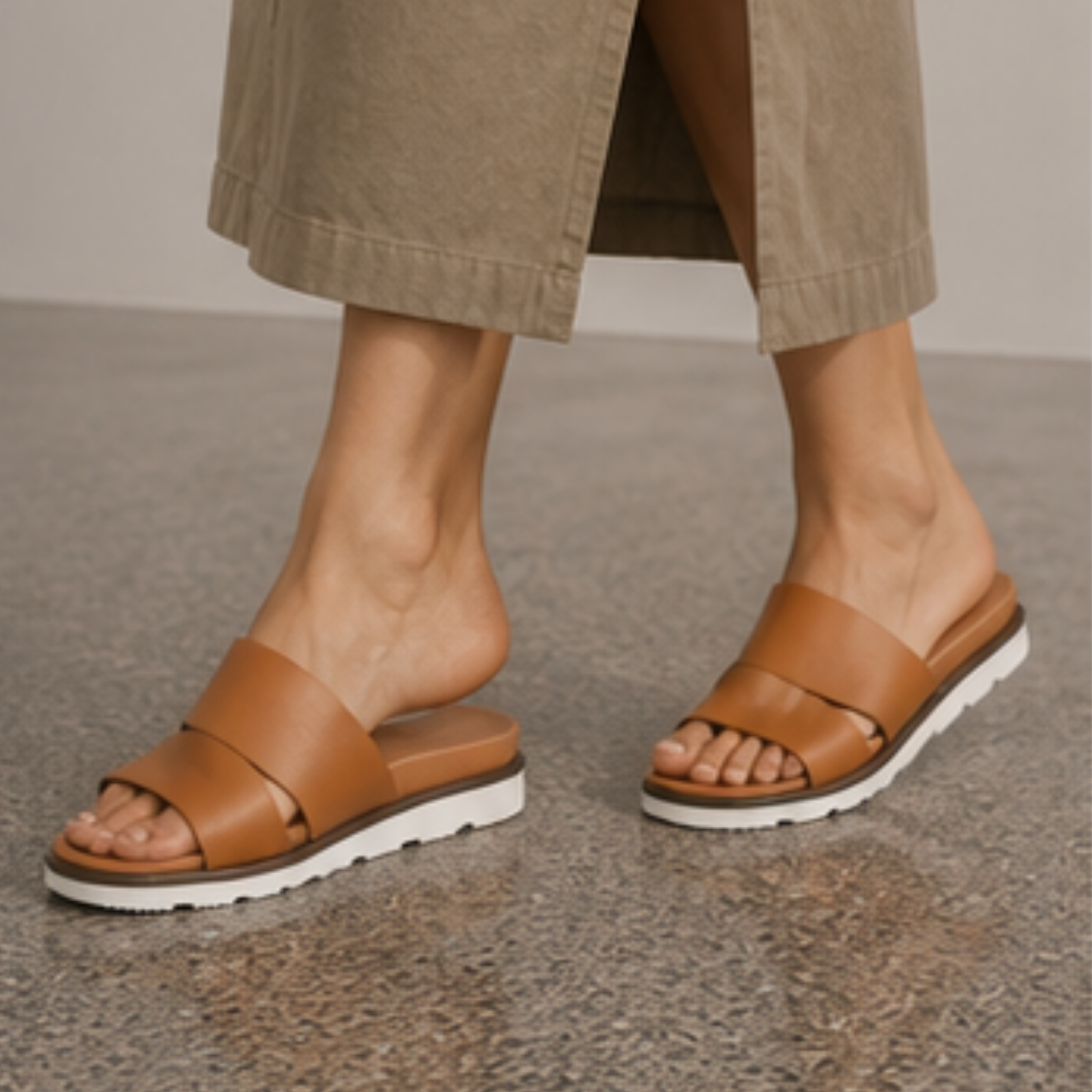 Eliza Tan Leather Sandals