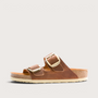 Arizona Big Buckle Oiled Leather Cognac Sandals