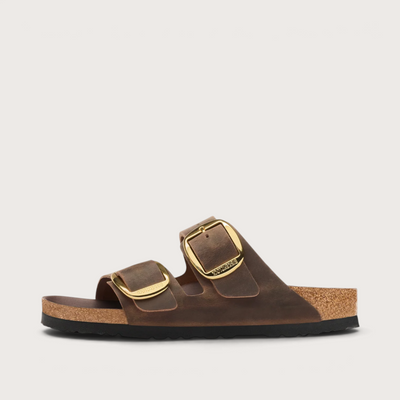 Arizona Big Buckle Oiled Leather Habana Sandals