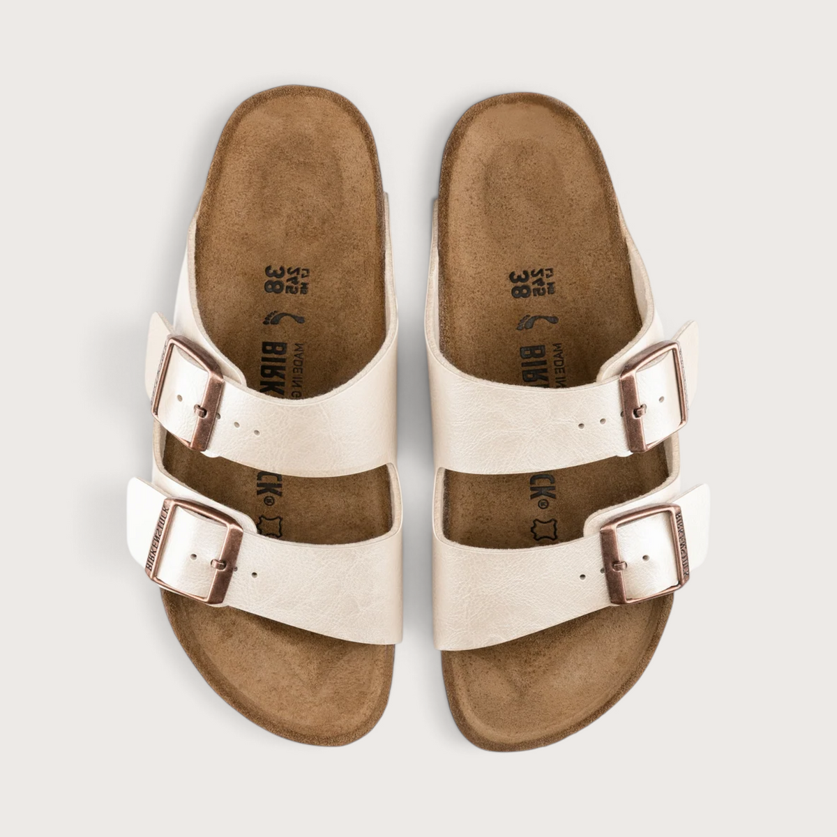 Arizona Birko-flor Graceful Pearl White Sandals