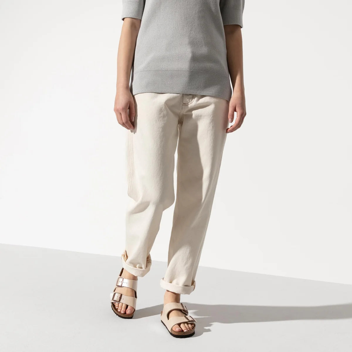 Arizona Birko-flor Graceful Pearl White Sandals