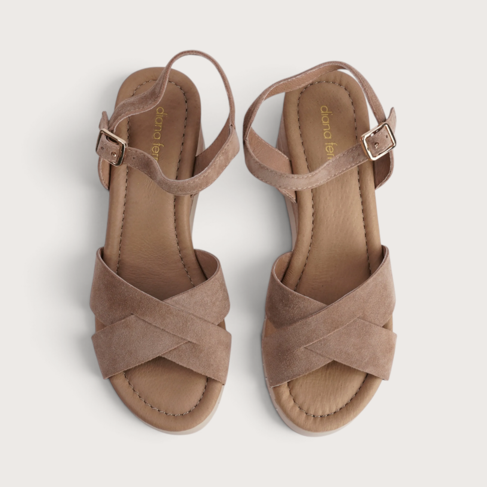 Tylar Light Choc Suede Wedges
