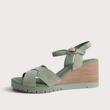 Tylar Sage Suede Wedges