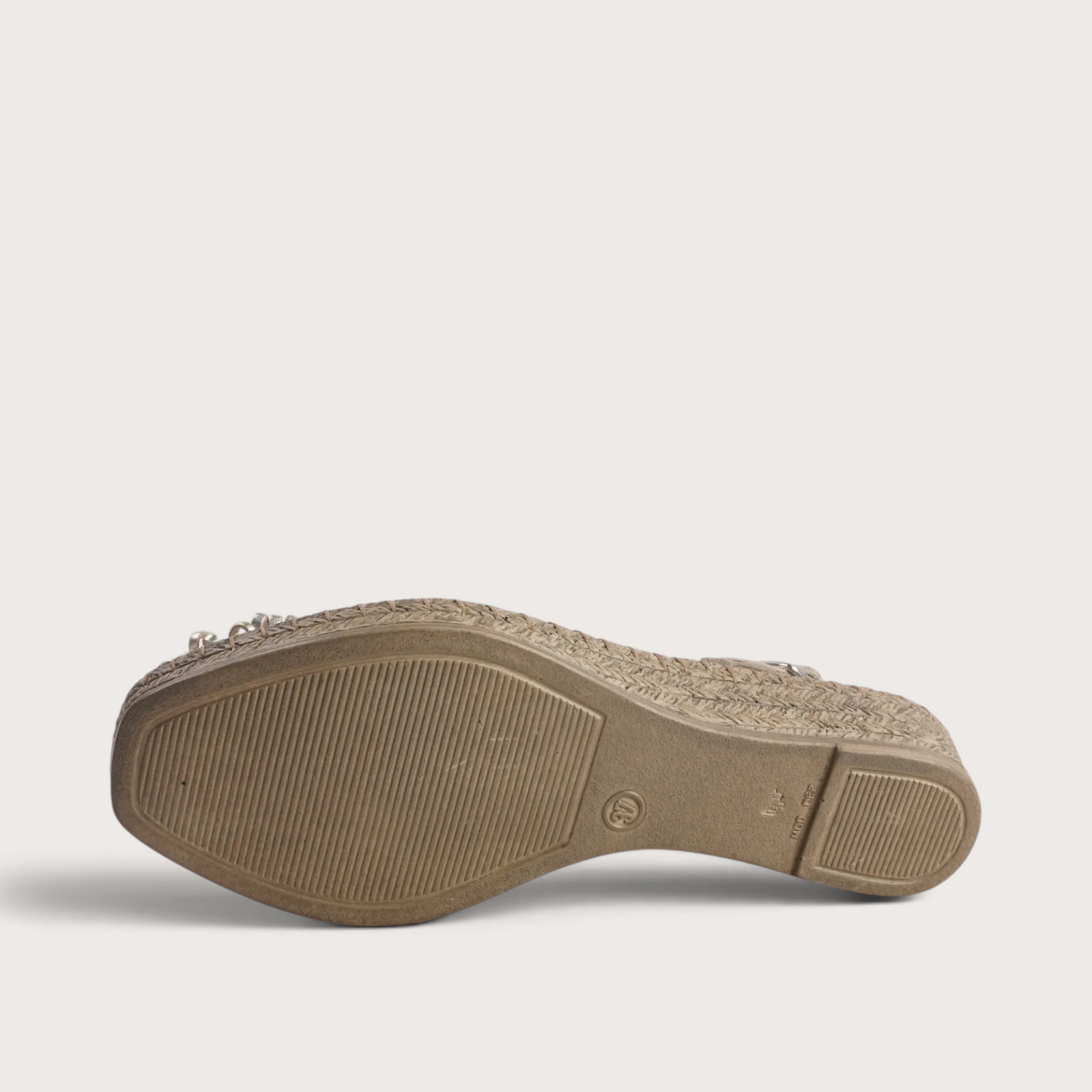 Erica Platino Leather Espadrille Wedges