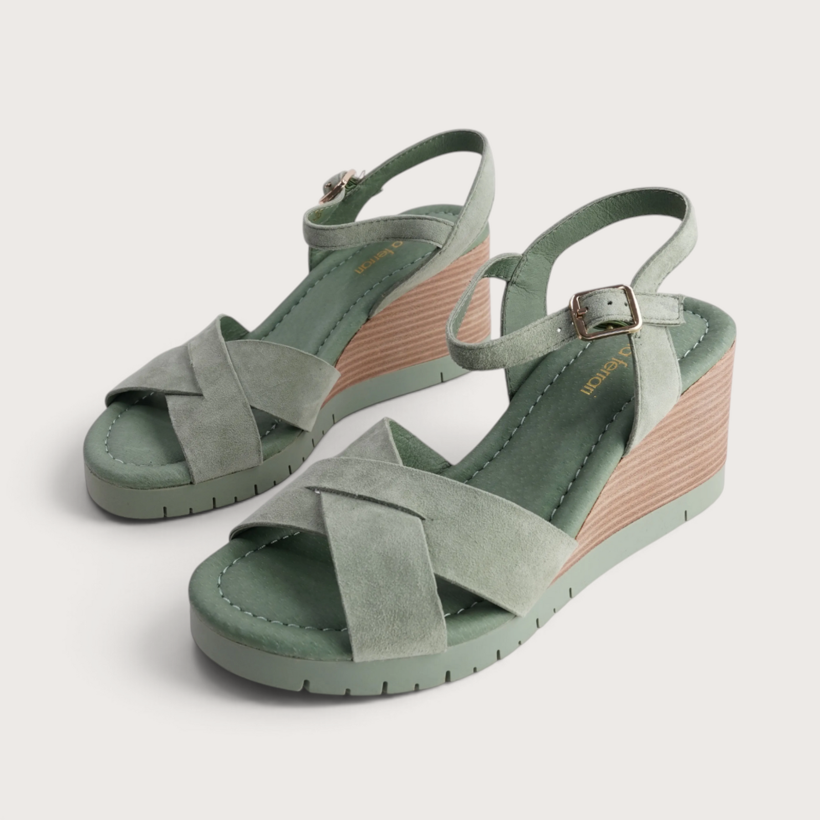 Tylar Sage Suede Wedges