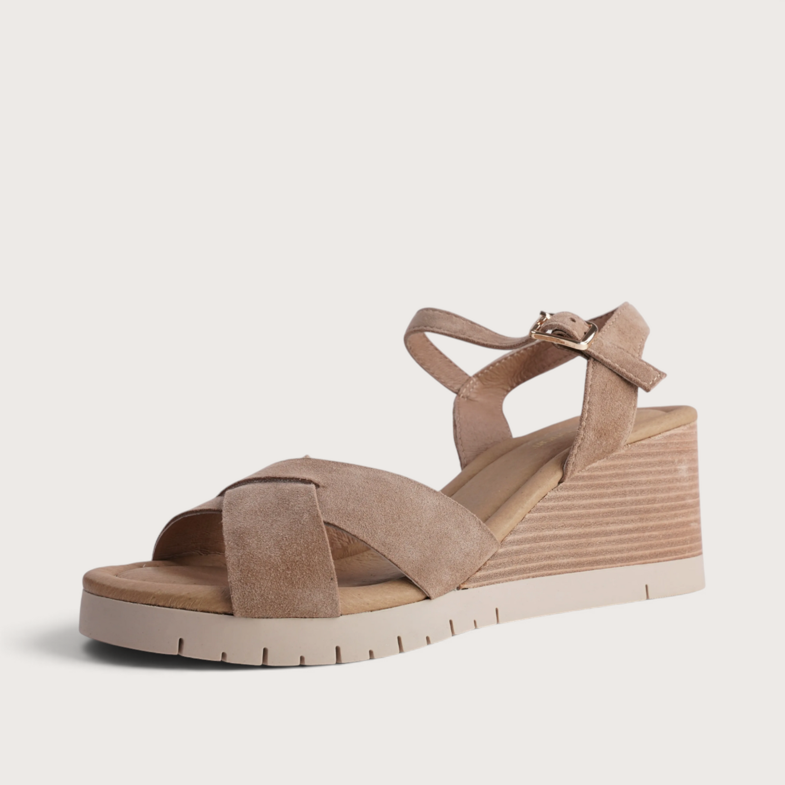 Tylar Light Choc Suede Wedges