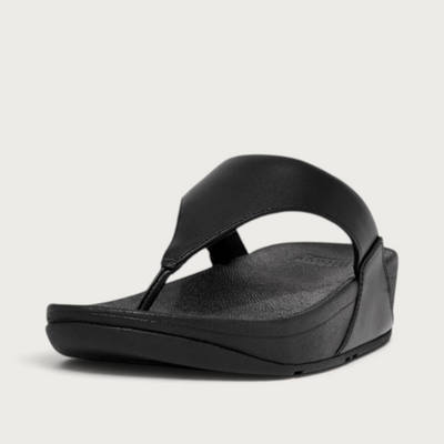 Lulu Leather Black Sandals