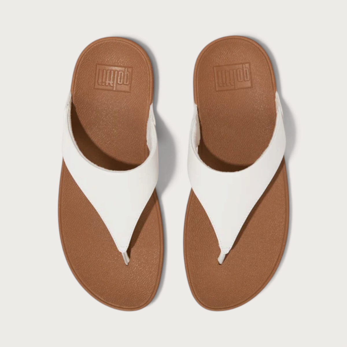 Lulu Leather White Sandals