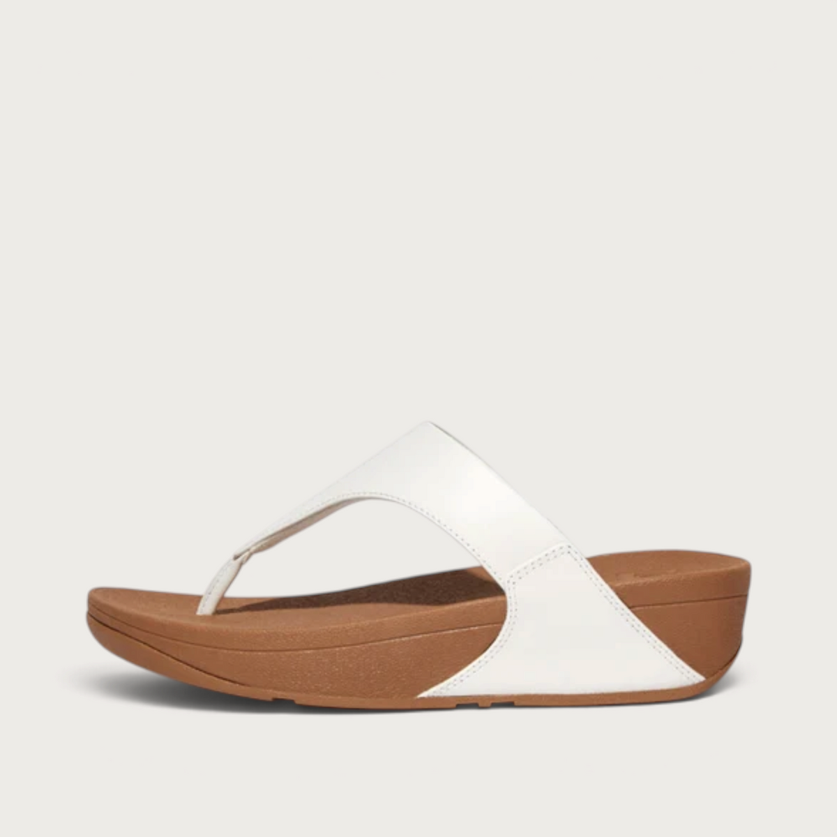 Lulu Leather White Sandals