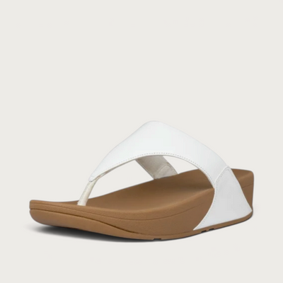 Lulu Leather White Sandals